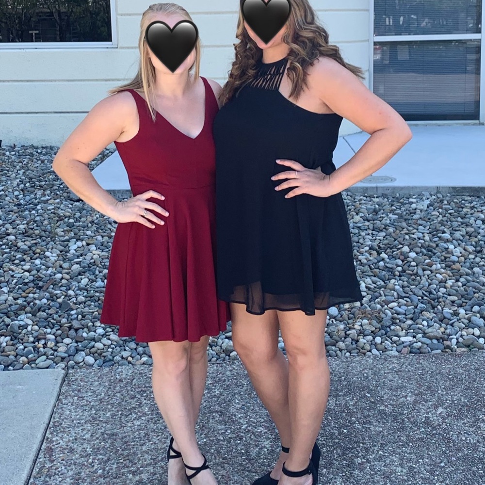 Lulu's Burgundy Skater Dress. 🖤🖤